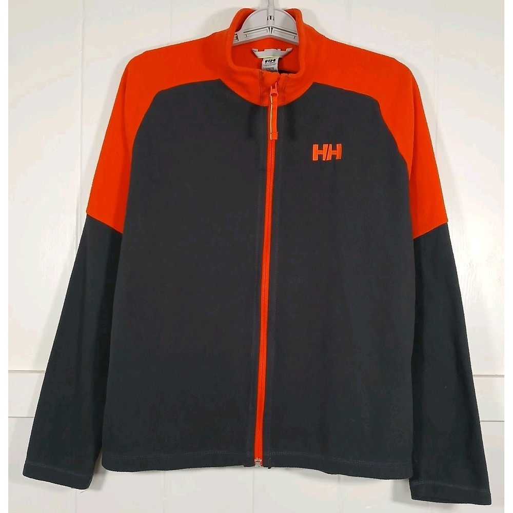 Helly Hansen Polartec Daybreaker 2.0 Fleece Jacket Youth Boys 16 Gray Orange LS - Picture 15 of 15